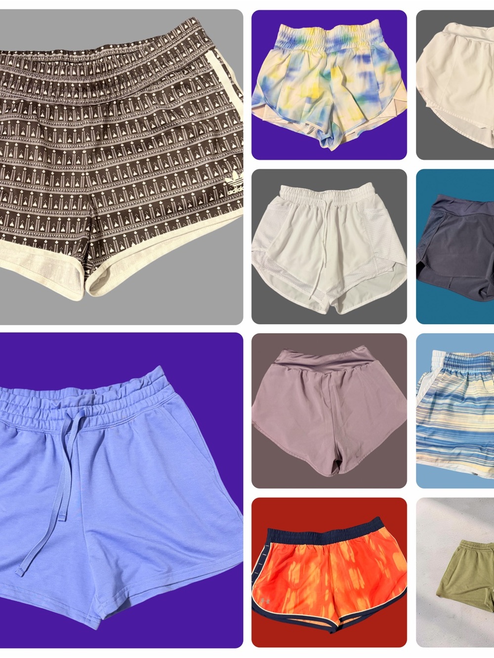 10 Pairs of Various Brand Athletic Shorts